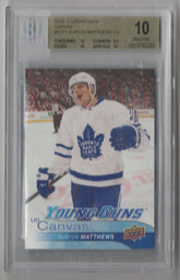 2016-17 Upper Deck Auston Matthews UD Canvas Young Gun - BGS 10