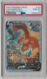 2022 Pokemon SWSH FA/Charizard V Brilliant Stars - PSA 10