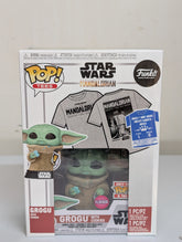 Pop and tees grogu - floked - Large - (c)