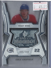 2021-22 Upper Deck SPx Finite Rookies Cole Caufield 005/399