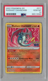 2022 Pokemon GO Radiant Charizard PSA 10