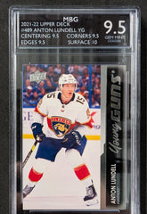 2021-22 Upper Deck #489 Anton Lundell YG - Gradée 9.5