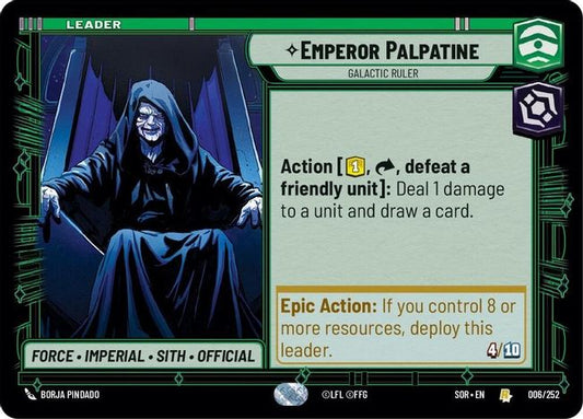 Emperor Palpatine - SOR - 006 - Rare - Normal