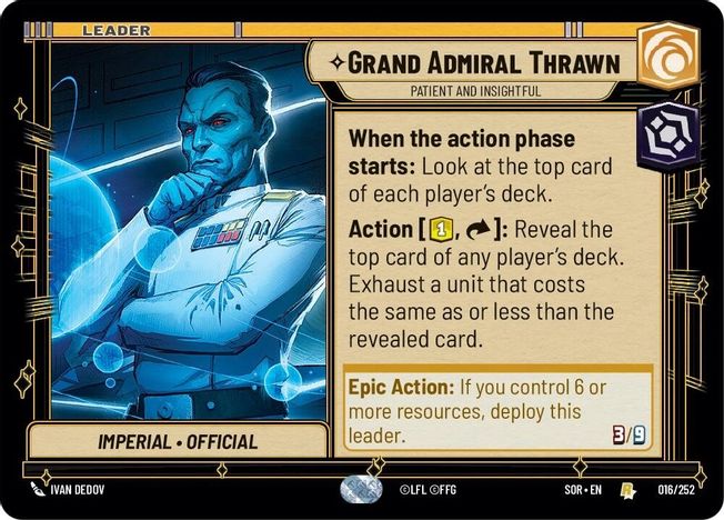 Grand Admiral Thrawn - SOR - 016 - Rare - Normal