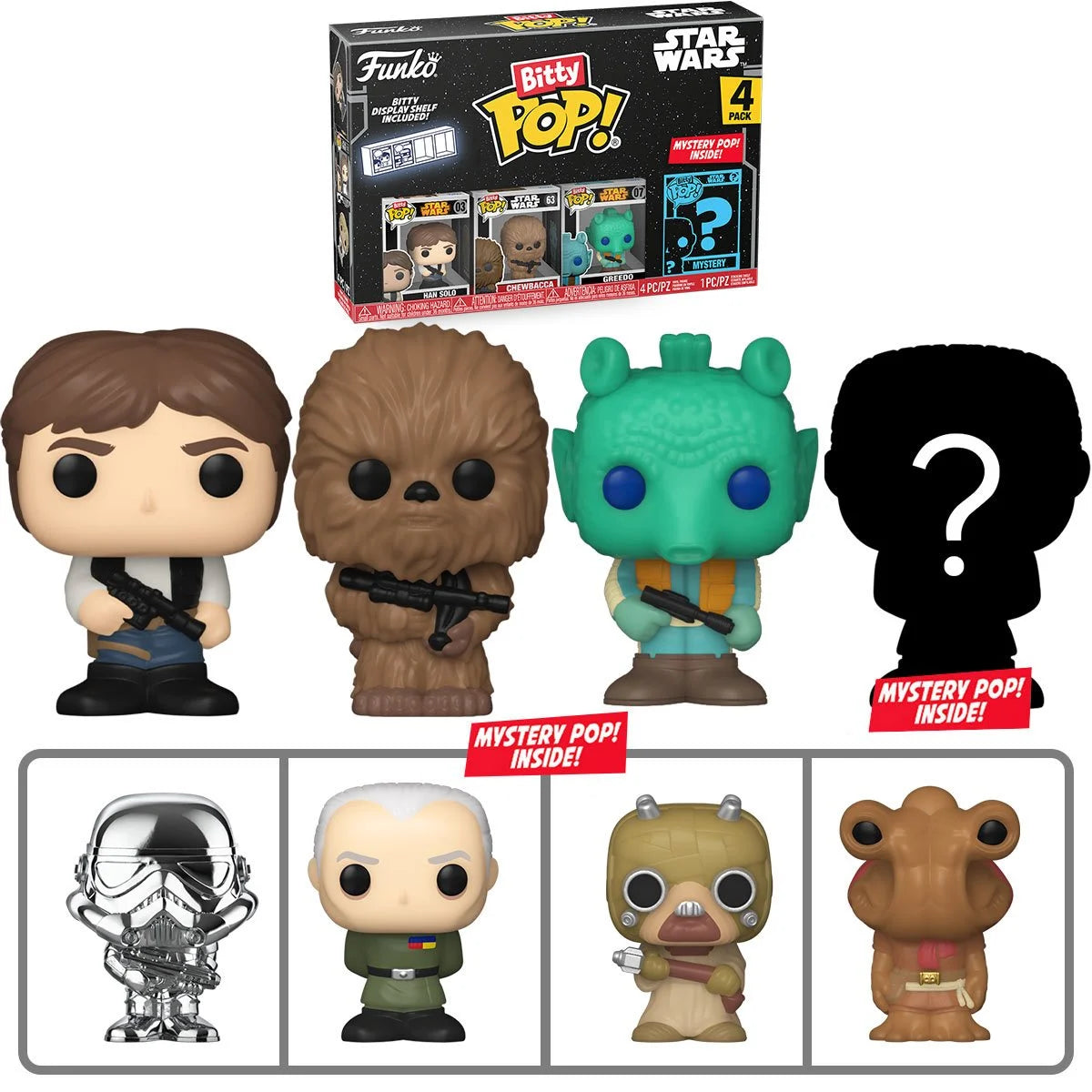 Star Wars Han Solo Funko Bitty Pop! Mini Figure 4-Pack