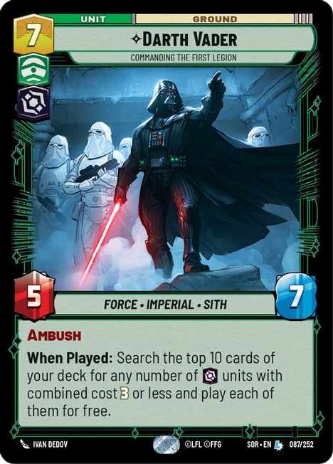 Darth Vader - SOR - 087 - Legendary - Normal