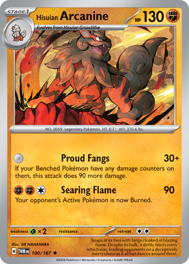 Hisuian Arcanine - 100/167 - Twilight Masquerade