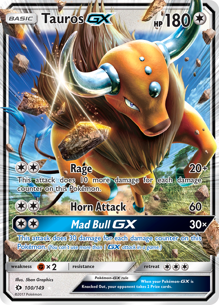 Tauros-GX - 100/149 - Sun & Moon