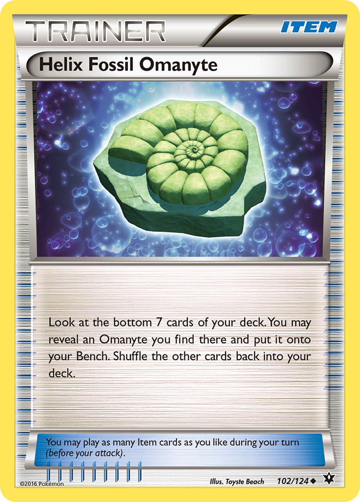 Helix Fossil Omanyte - 102/124 - Fates Collide