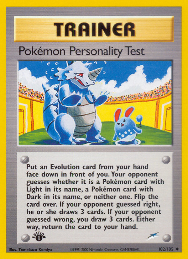 Pokémon Personality Test - 102/105 - Neo Destiny