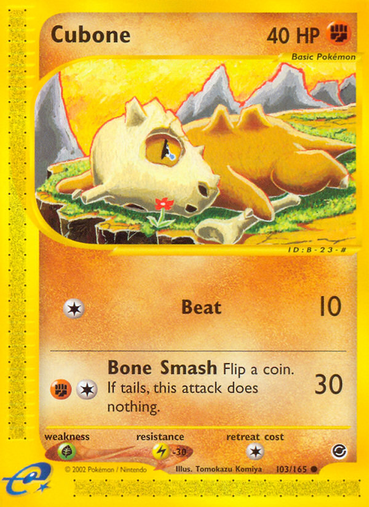 Cubone - 103/165 - Expedition Base Set