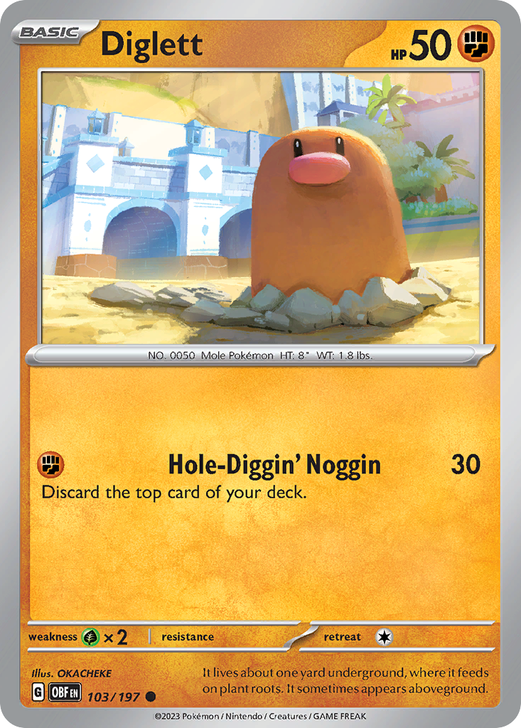 Diglett - 103/197 - Obsidian Flames