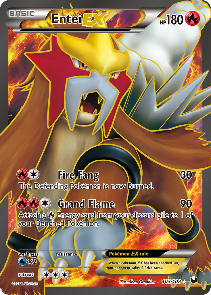 Entei-EX - 103/108 - Dark Explorers