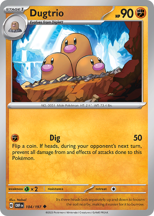 Dugtrio - 104/197 - Obsidian Flames