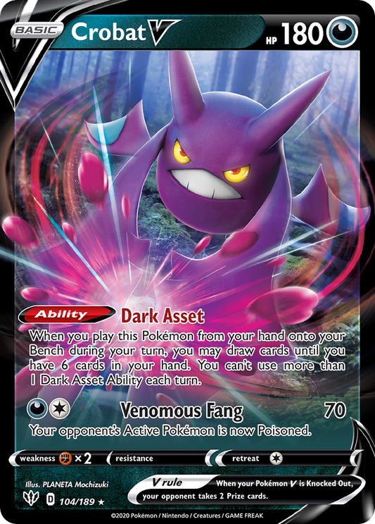 Crobat V - 104/189 - Darkness Ablaze