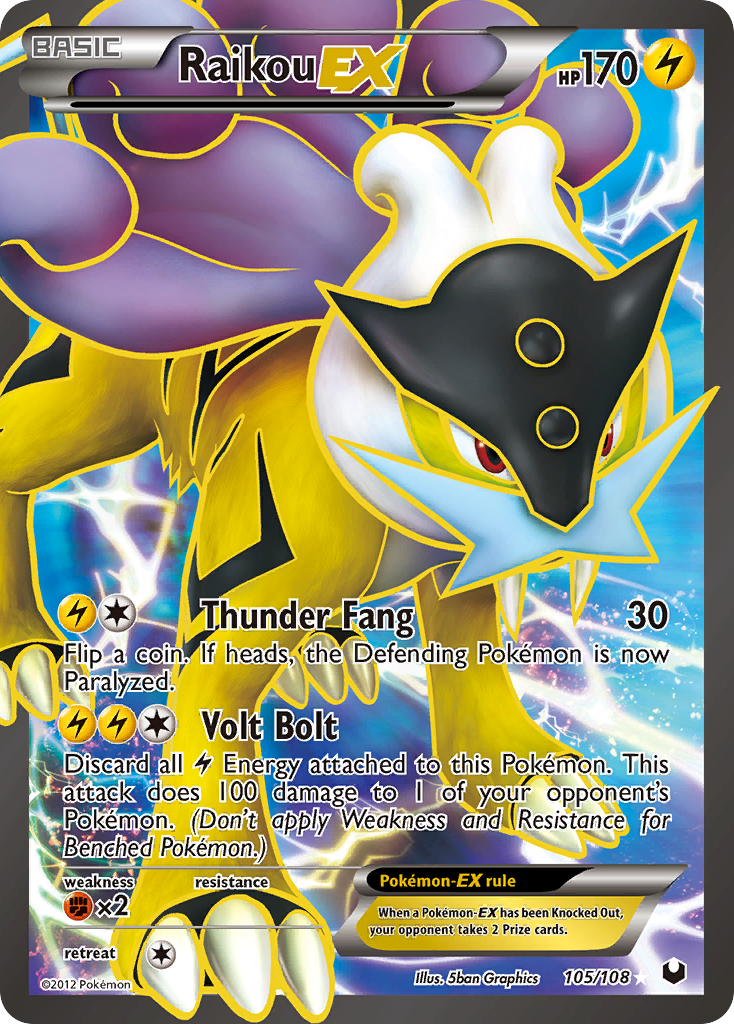 Raikou-EX - 105/108 - Dark Explorers