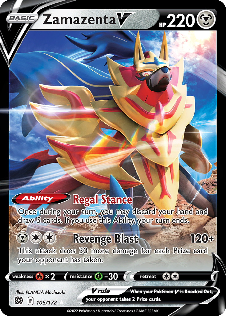 Zamazenta V - 105/172 - Brilliant Stars