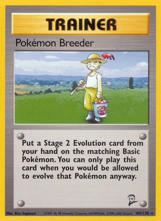 Pokémon Breeder - 105/130 - Base Set 2