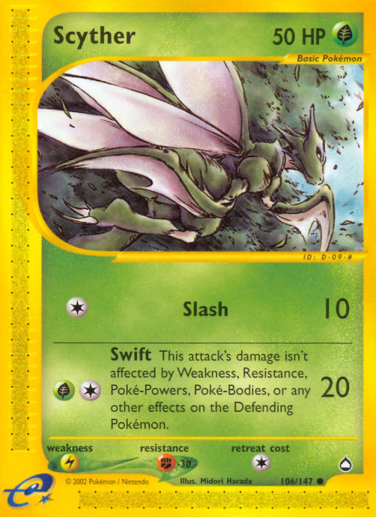 Scyther - 106/147 - Aquapolis