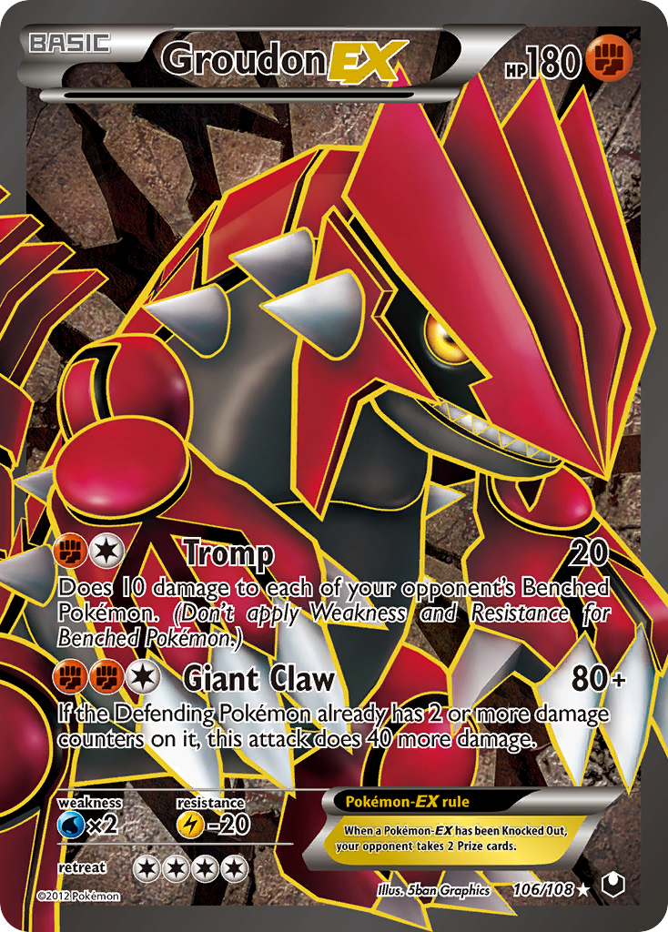 Groudon-EX - 106/108 - Dark Explorers