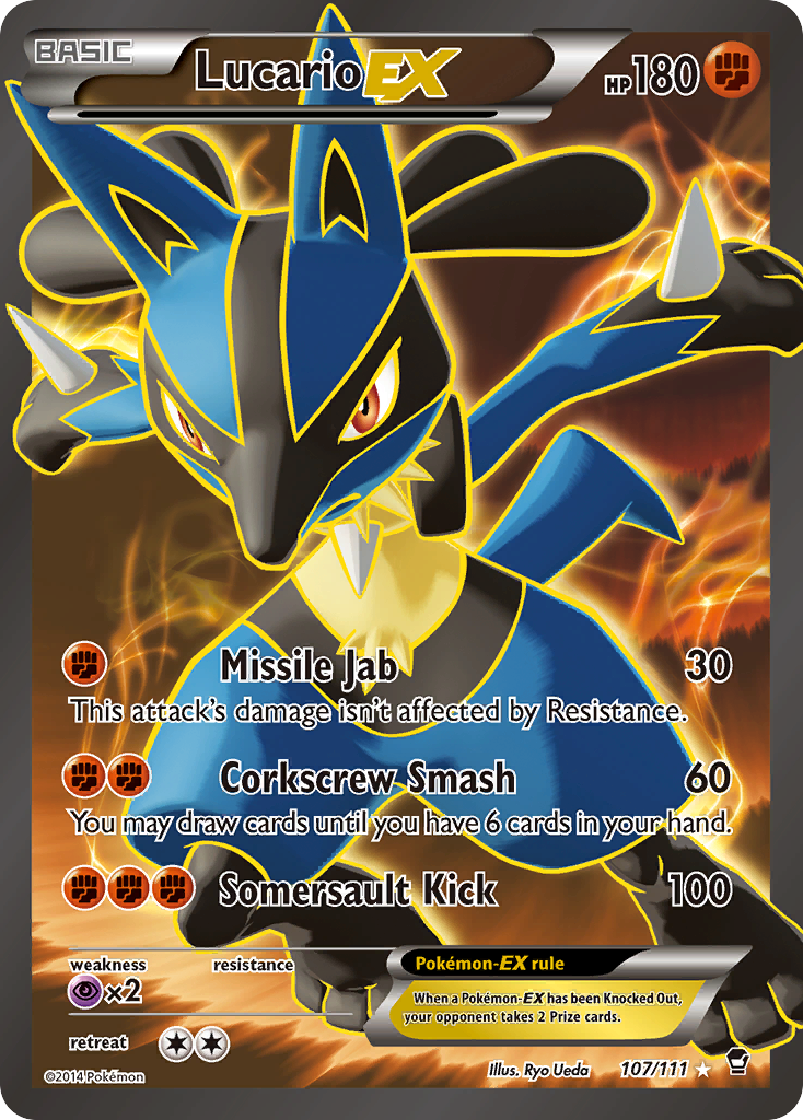 Lucario-EX - 107/111 - Furious Fists