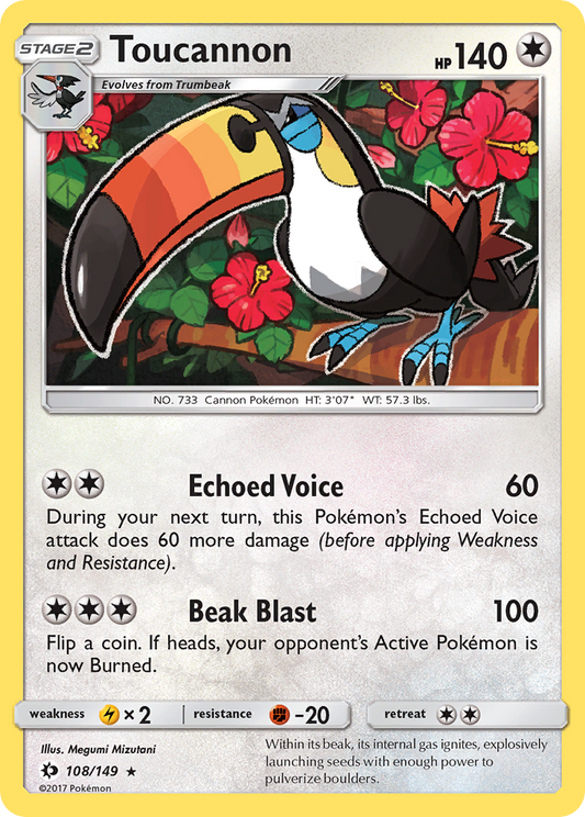 Toucannon - 108/149 - Sun & Moon