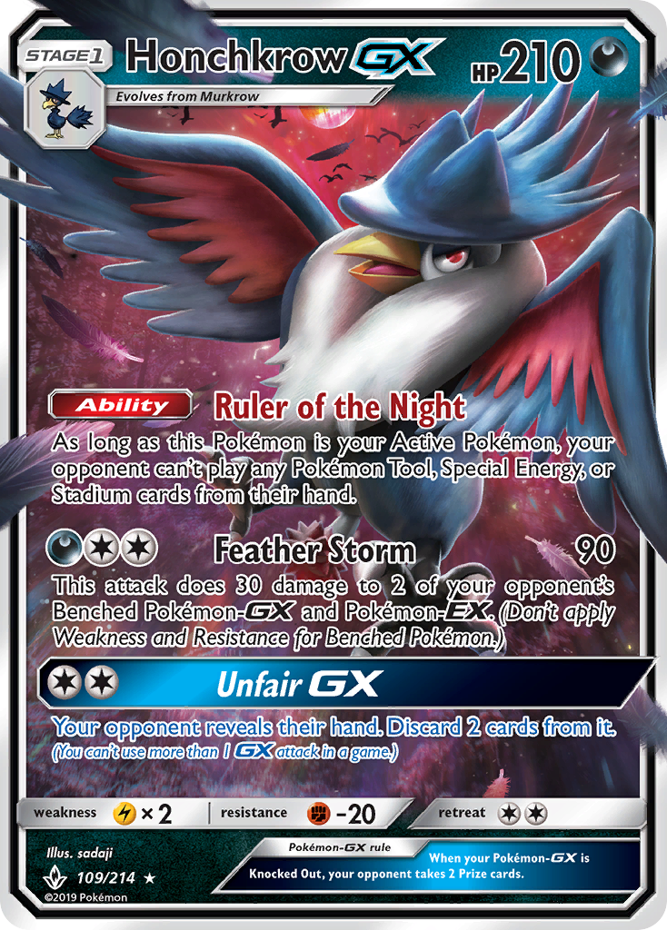 Honchkrow-GX - 109/214 - Unbroken Bonds