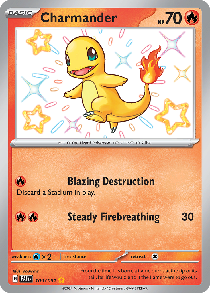 Charmander - 109/91 - Paldean Fates