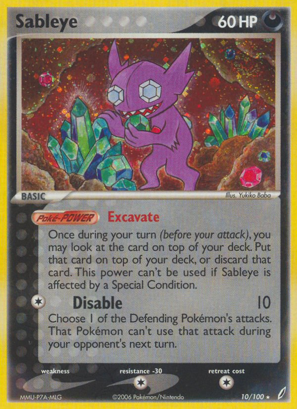 Sableye - 010/100 - Crystal Guardians