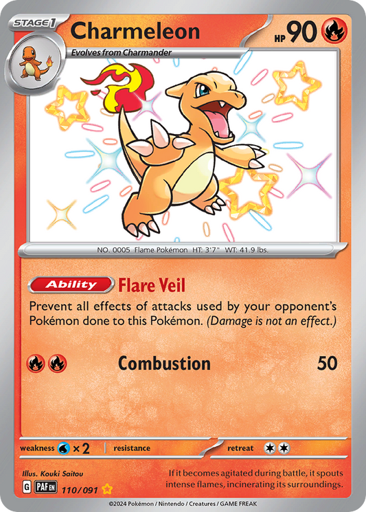 Charmeleon - 110/91 - Paldean Fates