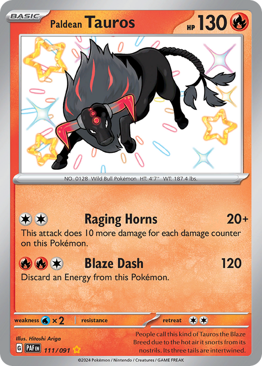 Paldean Tauros - 111/91 - Paldean Fates