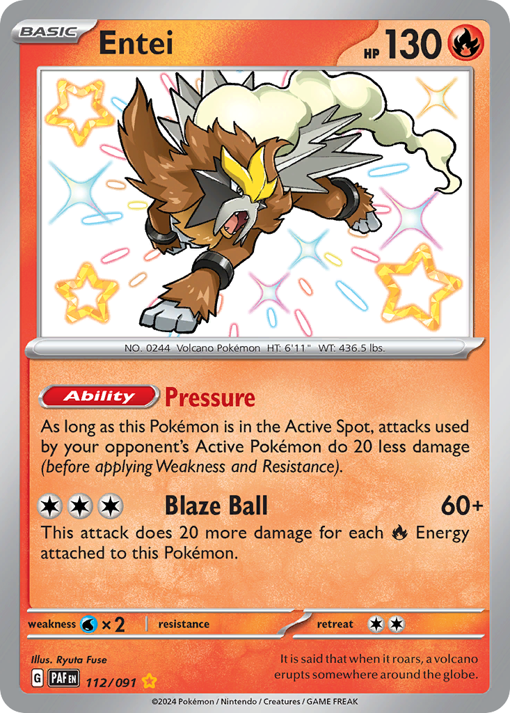 Entei - 112/91 - Paldean Fates