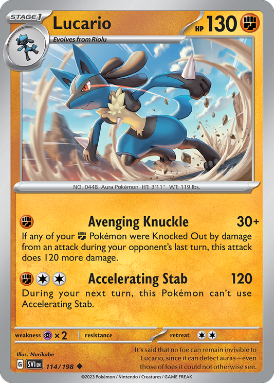 Lucario - 114/198 - Scarlet & Violet