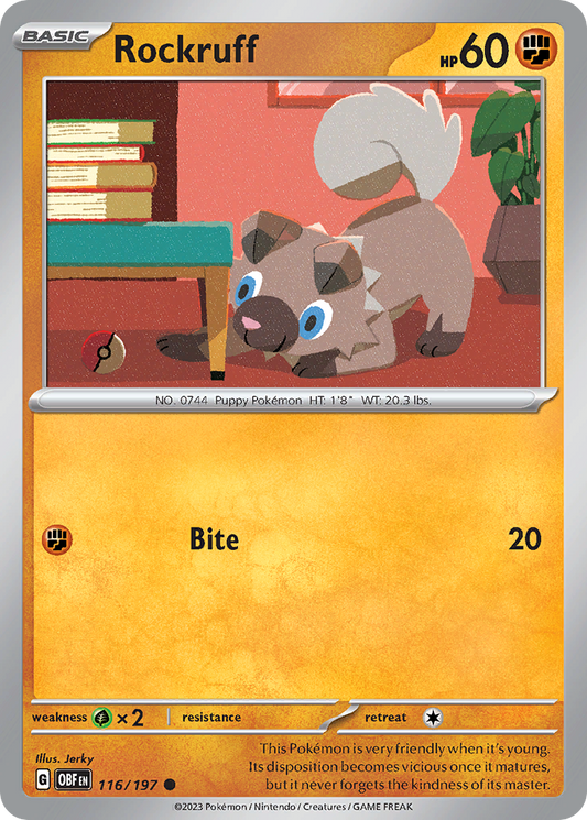 Rockruff - 116/197 - Obsidian Flames