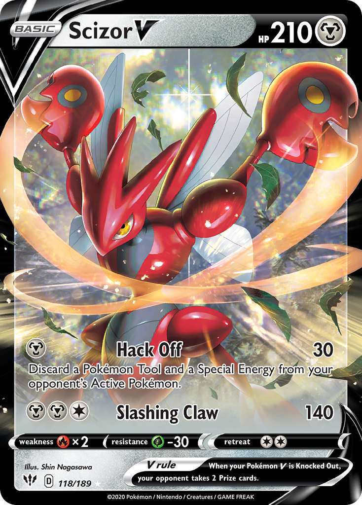 Scizor V - 118/189 - Darkness Ablaze