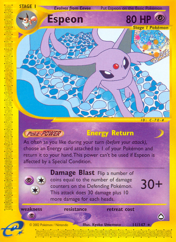 Espeon - 011/147 - Aquapolis