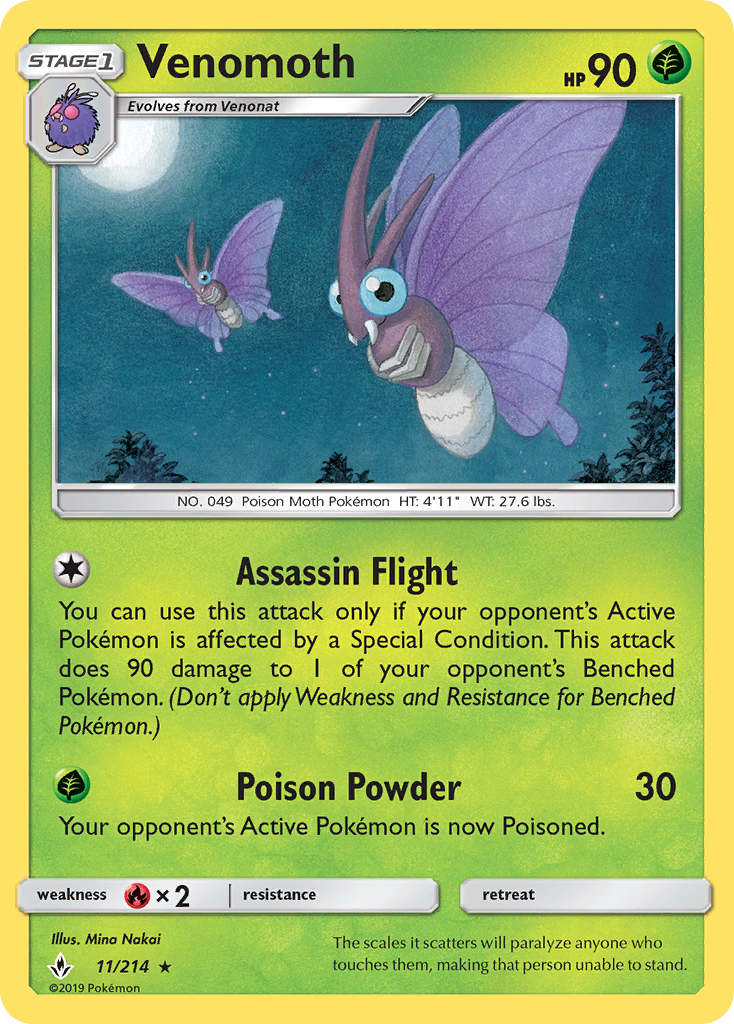 Venomoth - 011/214 - Unbroken Bonds