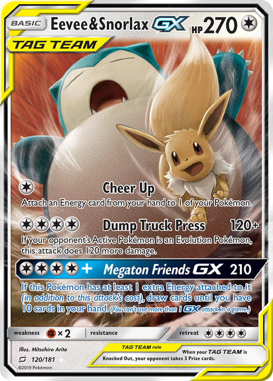 Eevee & Snorlax-GX - 120/181 - Team Up