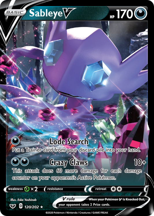 Sableye V - 120/202 - Sword & Shield