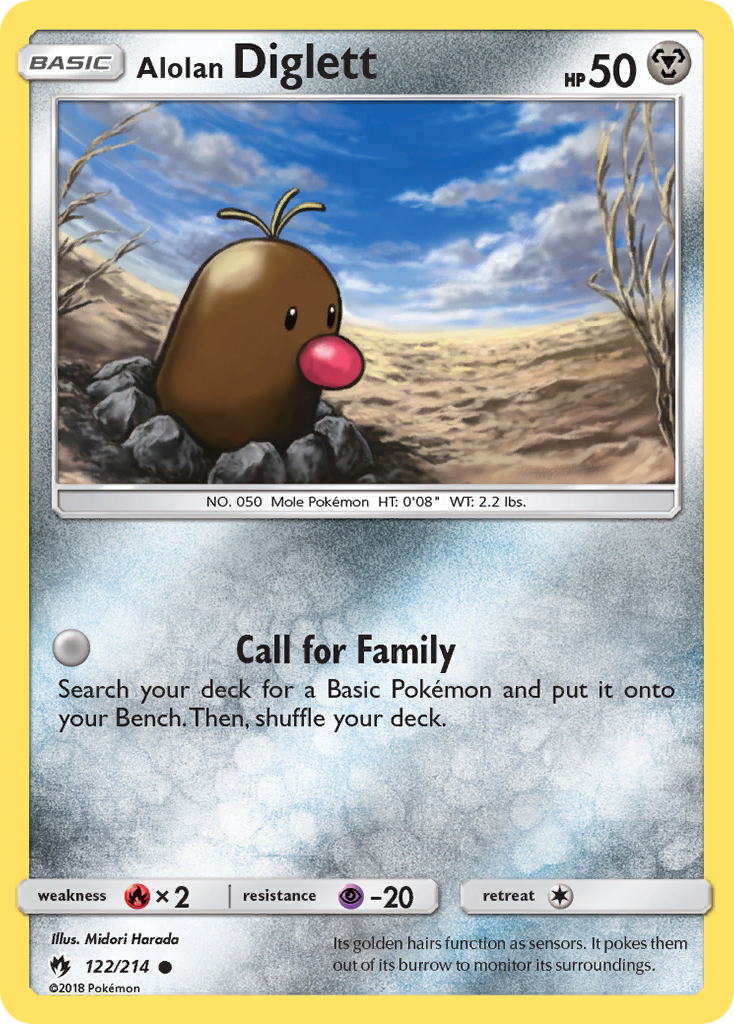 Alolan Diglett - 122/214 - Lost Thunder