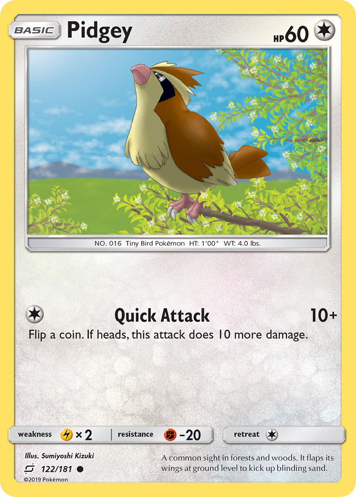 Pidgey - 122/181 - Team Up