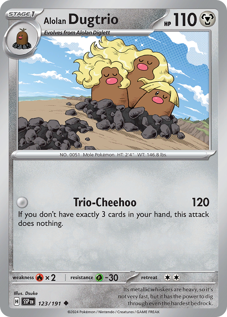 Alolan Dugtrio - 123/191 - Surging Sparks