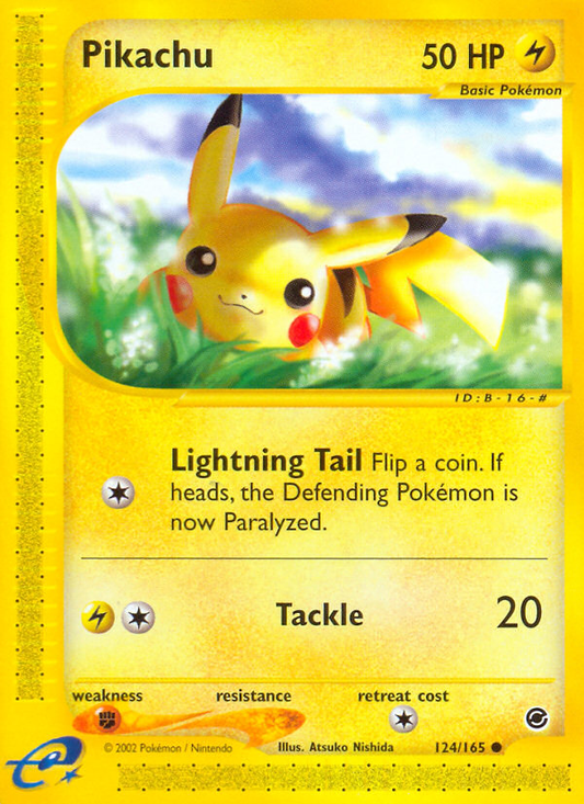 Pikachu - 124/165 - Expedition Base Set