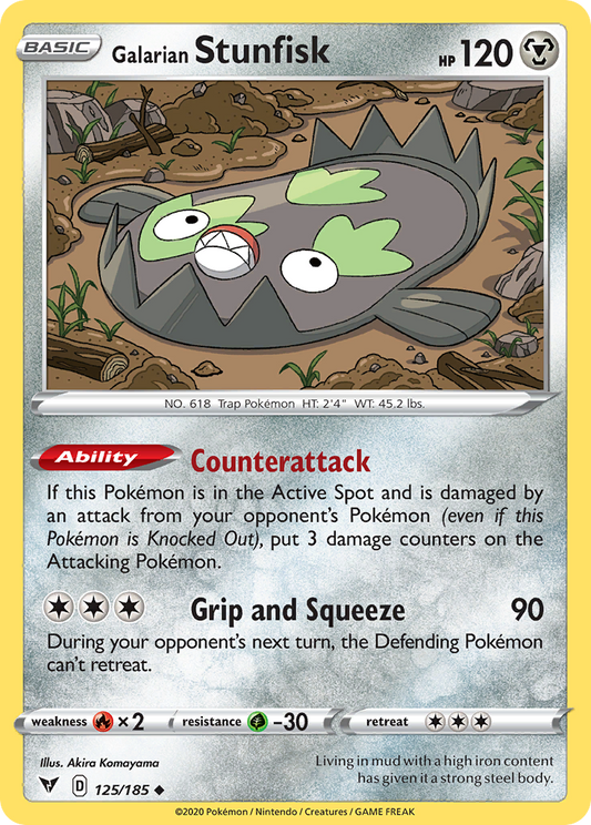 Galarian Stunfisk - 125/185 - Vivid Voltage