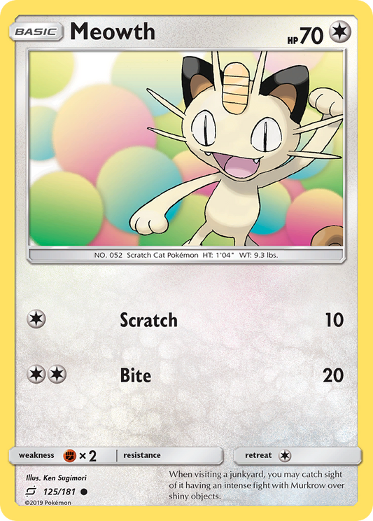 Meowth - 125/181 - Team Up