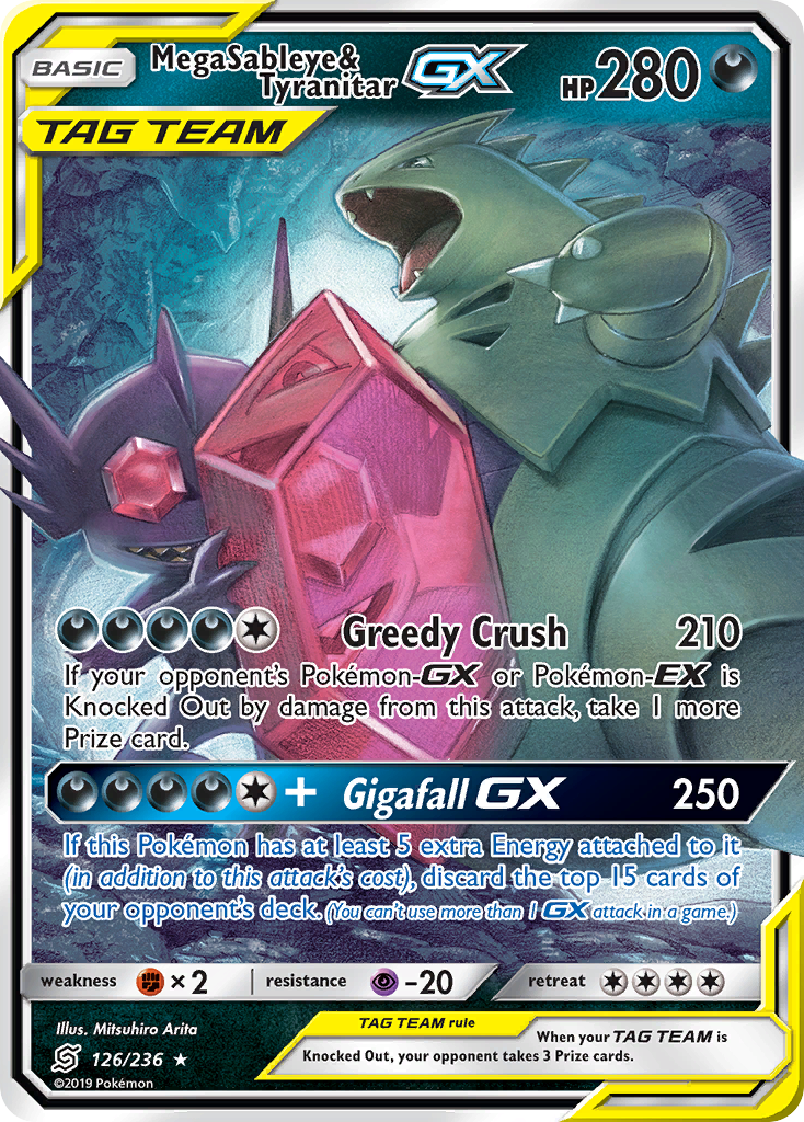 Mega Sableye & Tyranitar-GX - 126/236 - Unified Minds