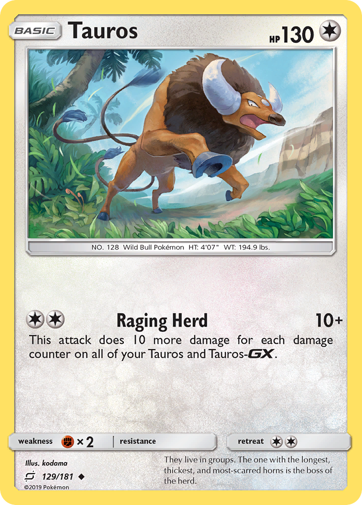 Tauros - 129/181 - Team Up