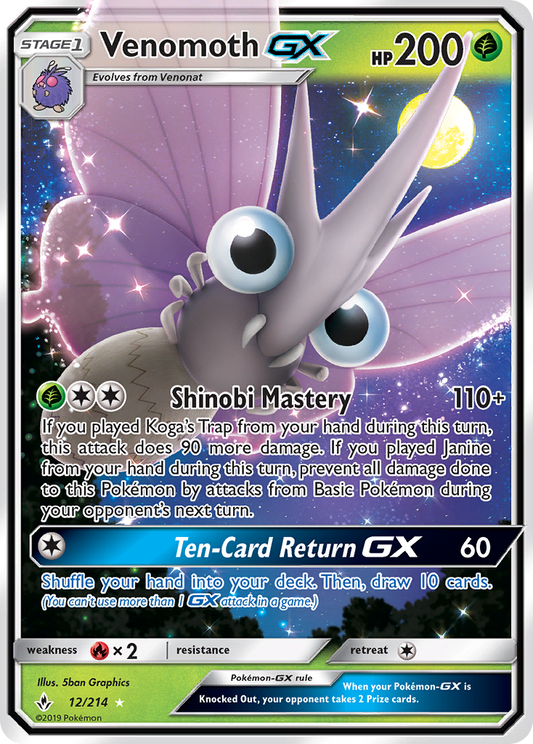 Venomoth-GX - 012/214 - Unbroken Bonds