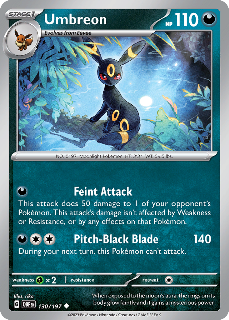 Umbreon - 130/197 - Obsidian Flames