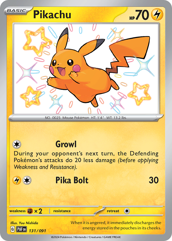 Pikachu - 131/91 - Paldean Fates